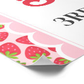 Berry Sweet Verjaardag 16x20 Aardbei Welkom Poster (Hoek)