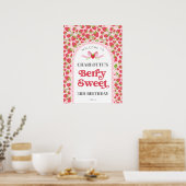 Berry Sweet Verjaardag 18x24 Aardbei Welkom Poster (Keuken)