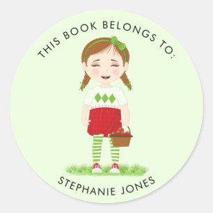 Berry Sweet Verjaardag Dit boek behoort toe aan Ronde Sticker