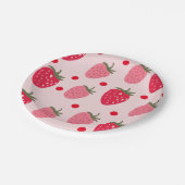 Berry Sweet Verjaardag met Aardbei Papieren Bordje (Gekanteld)