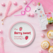 Berry Sweet Verjaardag met Aardbei Papieren Bordje (Feest)