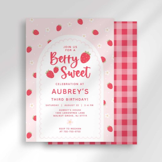 Berry Sweet Verjaardag uitnodiging