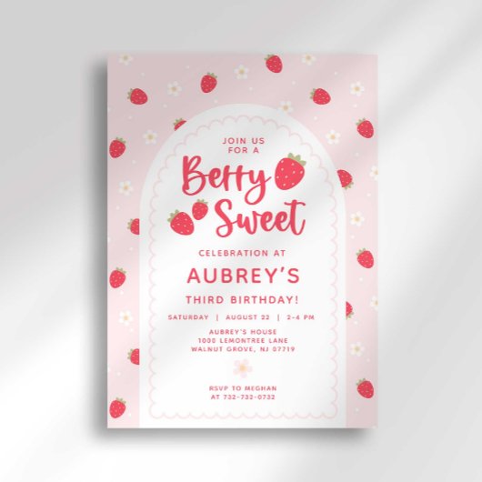 Berry Sweet Verjaardag uitnodiging