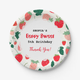 Berry Sweet Verjaardag uitnodiging Papieren Bordje
