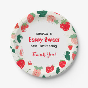 Berry Sweet Verjaardag uitnodiging Papieren Bordje
