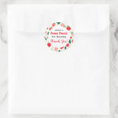 Berry Sweet Verjaardag uitnodiging Ronde Sticker (Tas)