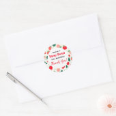 Berry Sweet Verjaardag uitnodiging Ronde Sticker (Envelop)