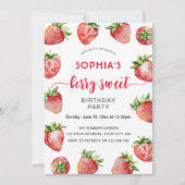 Berry Sweet Verjaardagsfeestfoto Kaart (Voorkant)