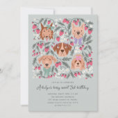 Berry Sweet verjaardagsfeestje | Aardbeihonden Kaart (Voorkant)