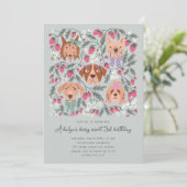 Berry Sweet verjaardagsfeestje | Aardbeihonden Kaart (Staand voorkant)