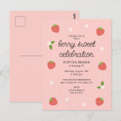 Berry Sweet Viering Aardbei Verjaardagsfeest Briefkaart (Voorkant / Achterkant)
