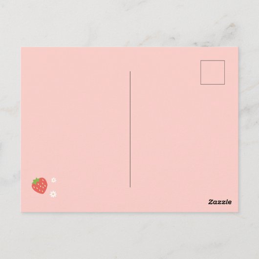 Berry Sweet Viering Aardbei Verjaardagsfeest Briefkaart (Achterkant)