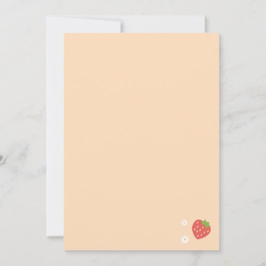 Berry Sweet Viering Aardbei Verjaardagsplezier Kaart (Achterkant)