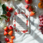 Berry Sweet Vrijgezellenfeest Aardbei Bloem Kaart