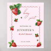 Berry Sweet Vrijgezellenfeest Welkomstbord Poster (Voorkant)