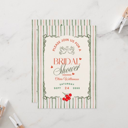 Berry Sweet Vrijgezellenfeest Wild Berries Kaart (Voorkant / Achterkant in situ)