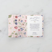 Berry Sweet Vrijgezellenfeest Wilde bessen & bloem Bedankkaart (Binnen)