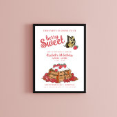 Berry Sweet Waffles en Butterfly Verjaardag Welkom Poster
