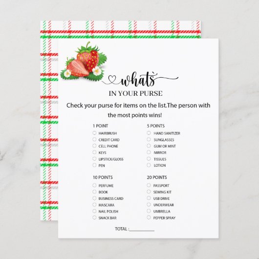 Berry Sweet Wat in je tas zit (Voorkant / Achterkant)