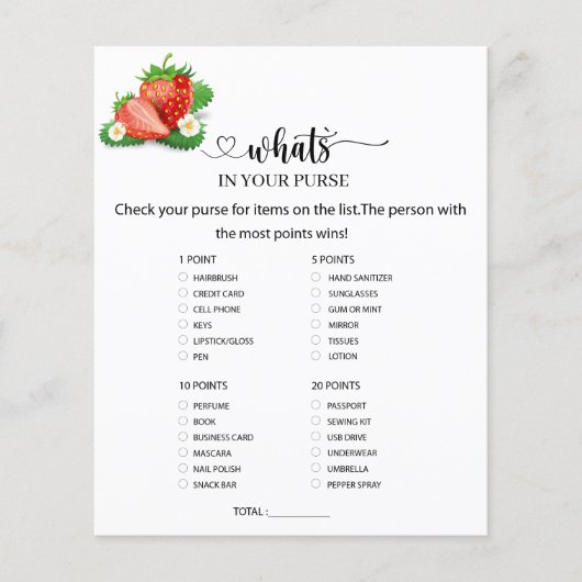 Berry Sweet Wat in je tas zit (Voorkant)