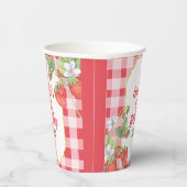 Berry Sweet Waterverf Aardbei 1e verjaardag Papieren Bekers (Rechts)