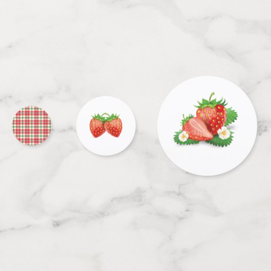 Berry Sweet Waterverf Baby shower Table Confetti (Voorkanten)