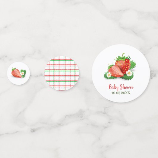 Berry Sweet Waterverf Baby shower Table Confetti (Achterkanten)