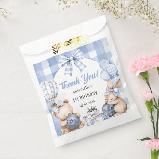 Berry Sweet Waterverf Blueberry verjaardagsfeestje Bedankzakje (Gezegeld)