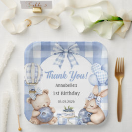 Berry Sweet Waterverf Blueberry verjaardagsfeestje Papieren Bordje