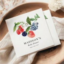 Berry Sweet Waterverf Red Blue Baby shower