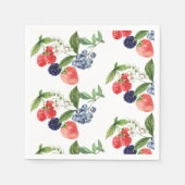 Berry Sweet Waterverf Red Blue Baby shower Servet (Voorkant)