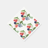 Berry Sweet Waterverf Red Blue Baby shower Servet (Hoek)