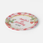 Berry Sweet Waterverf Strawberry Sweet one Papieren Bordje (Gekanteld)
