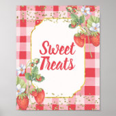 Berry Sweet Waterverf Strawberry Sweet Trees Poster (Voorkant)