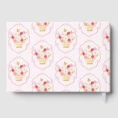 Berry Sweet Whimsical Stripes Baby shower Gastenboek (Achterkant)