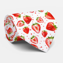 Berry Sweet White en Red Strawberry Pattern