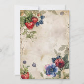  Berry Sweet Wild Berries Baby shower Kaart (Achterkant)