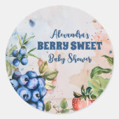 Berry Sweet Wild Berries Baby shower Ronde Sticker (Voorkant)