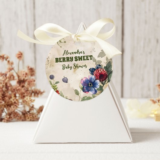  Berry Sweet Wild Berries Baby shower Ronde Sticker