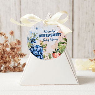 Berry Sweet Wild Berries Baby shower Ronde Sticker