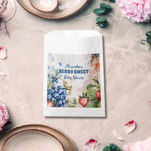 Berry Sweet Wild Berries & Flowers Baby shower Bedankzakje