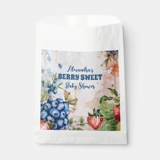 Berry Sweet Wild Berries & Flowers Baby shower Bedankzakje (Voorkant)