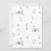 Berry Sweet Wildflower Waterverf Baby shower Kaart (Achterkant)