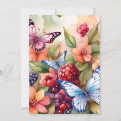 Berry Sweet Wildflower Waterverf Baby shower Kaart (Achterkant)