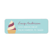 Berry Swirl Ice Cream Return-adres Etiket (Voorkant)