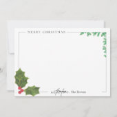 Berry Takken Frame | Moderne Kerst Foto  Feestdagenkaart (Achterkant)