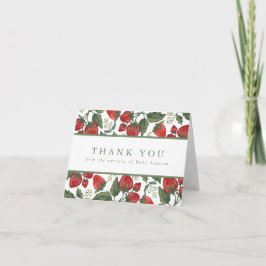 Berry Theme Baby Shower Thank You Card Bedankkaart