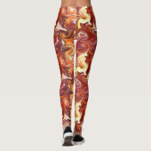 Berry Tones Marmeren Patronen Leggings (Achterkant)