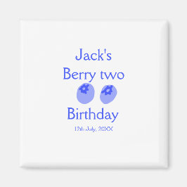 Berry twee verjaardag blauwe bes voeg naam datum t magneet