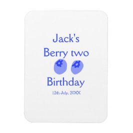 Berry twee verjaardag blauwe bes voeg naam datum t magneet